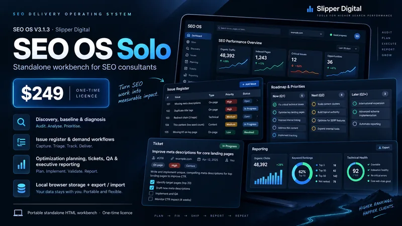 SEO OS Solo edition overview